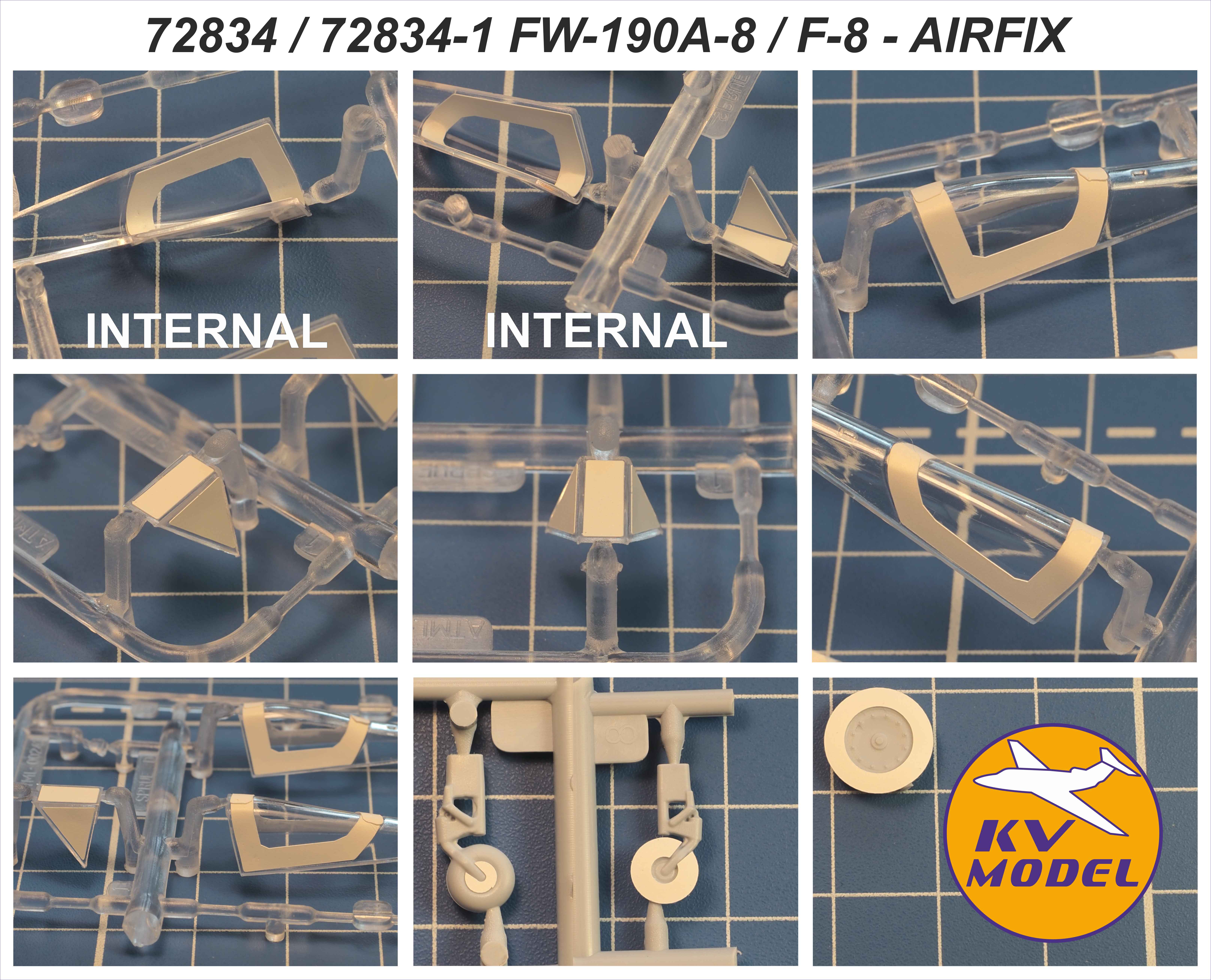 72834KV Окрасочная маска FW-190A-8 / F-8 (AIRFIX #A01020, #A02066, #A50136, #A55110, #A68210, #A01020A) + маски на диски и колеса