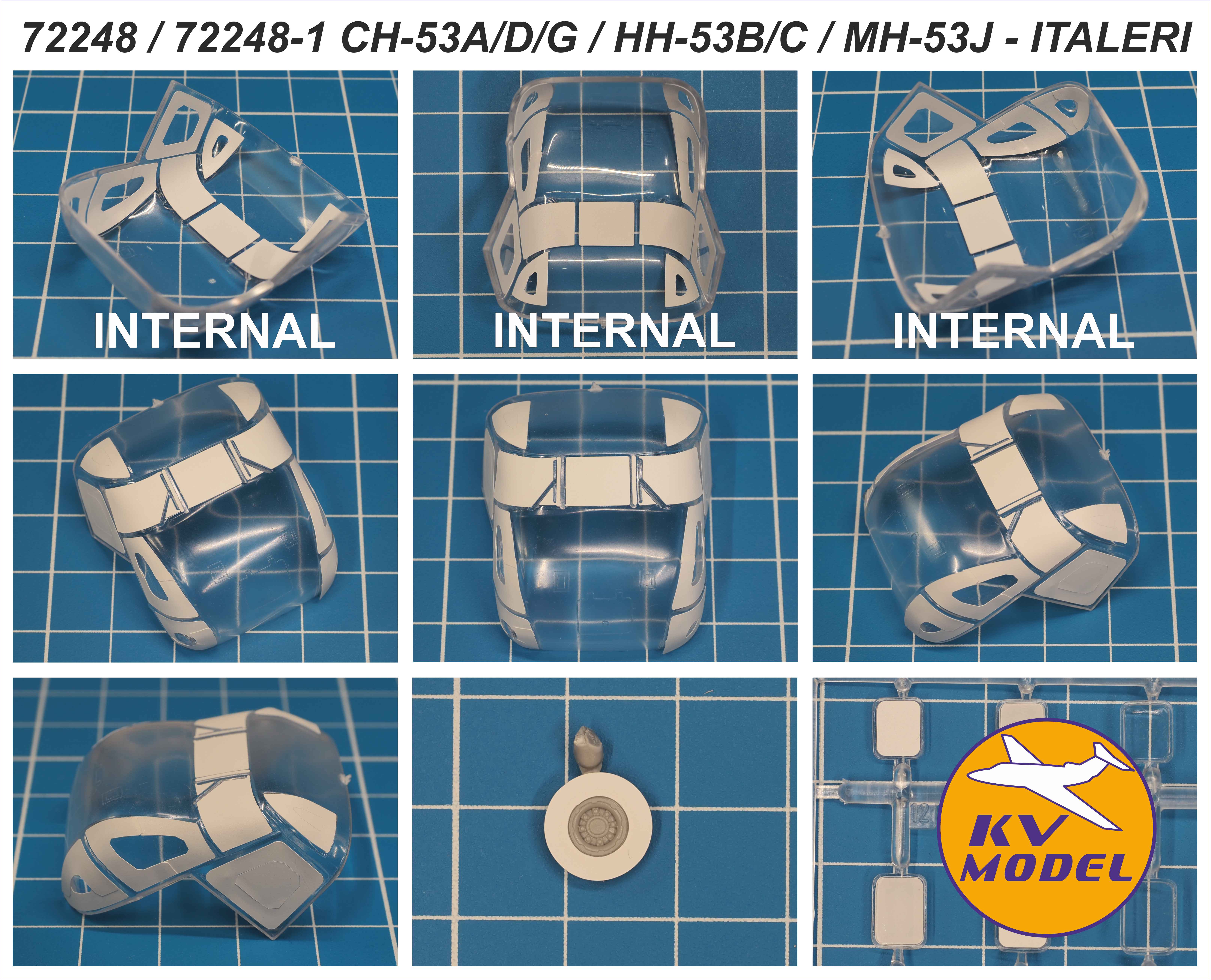 72248KV Окрасочная маска Sikorsky MH-53J Stallion Pave Low III / HH-53C Jolly Gre