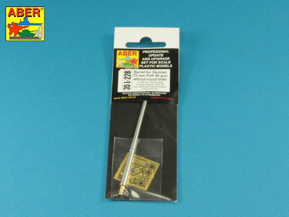 ABR-35-L-228  Дополнения для  Barrel for German 75mm PaK 40 gun without muzzle brake универсальный набор 1/35 ABR-35-L-228  Дополнения для  Barrel for German 75mm PaK 40 gun without muzzle brake универсальный набор 1/35