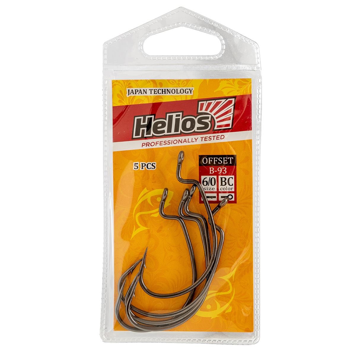 Крючок офсетный B-93 №6/0 цвет BC (5шт) (HS-B-93-6/0) Helios