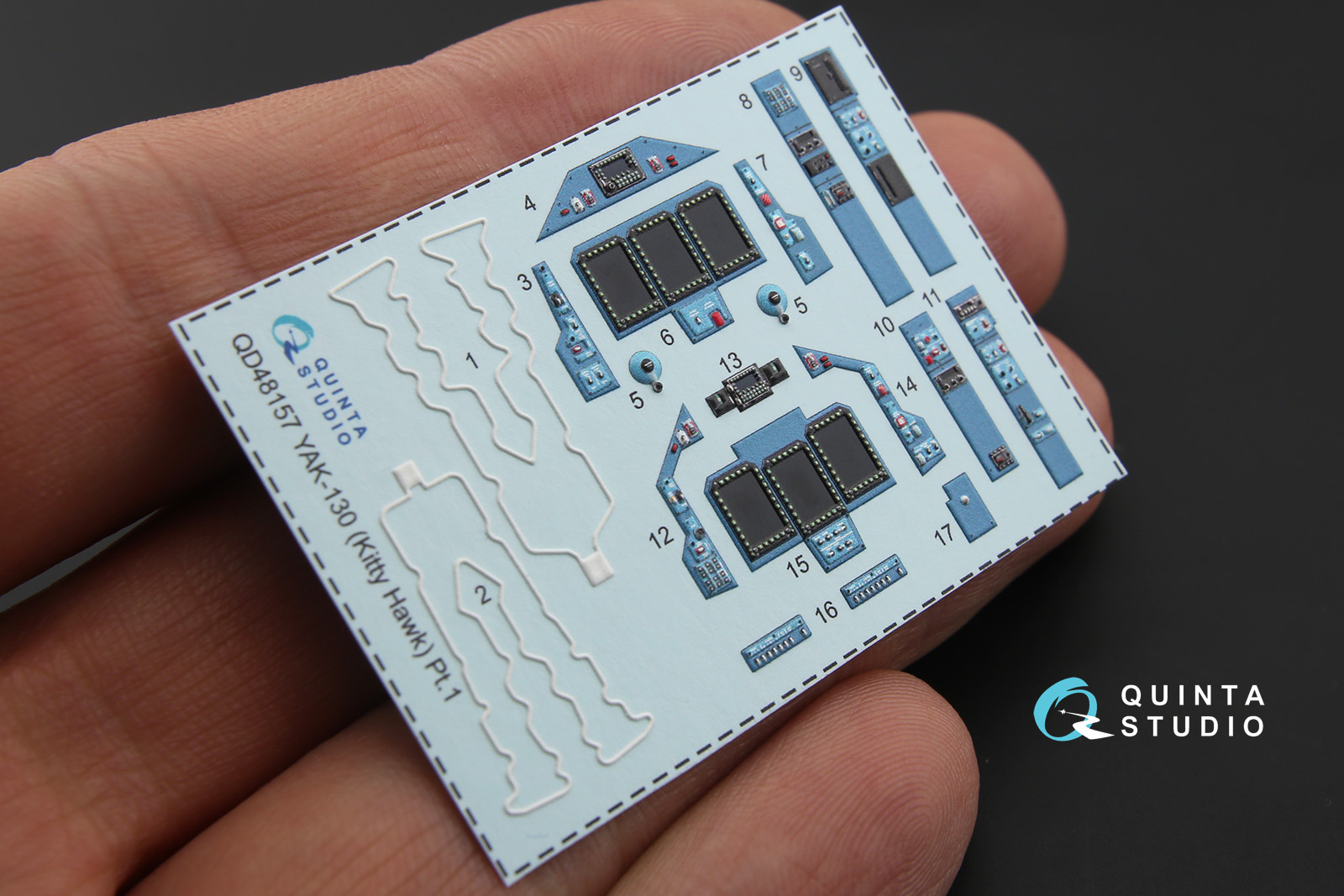 QD48157 3D Декаль интерьера кабины Як-130 (для модели KittyHawk)