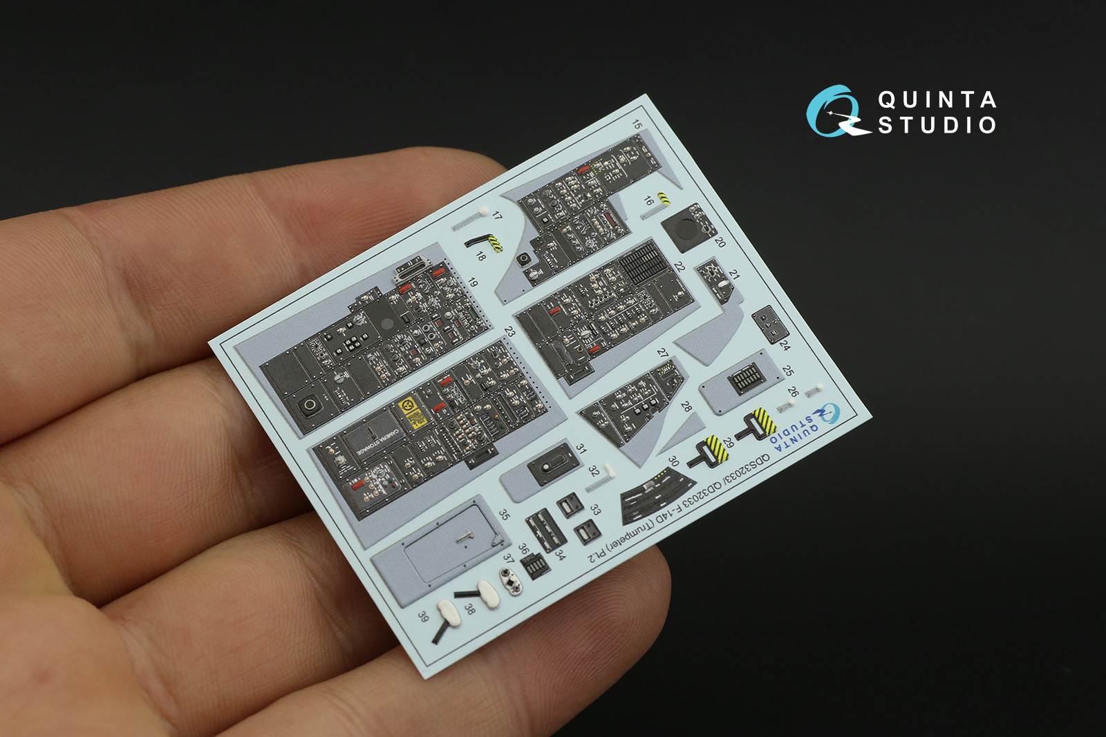 QDS-32033 3D Декаль интерьера кабины F-14D (Trumpeter) (малая версия)