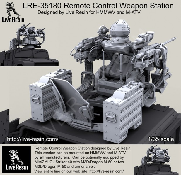 LRE35180 Remote Controlled Weapon Station For HMMWV and M-ATV