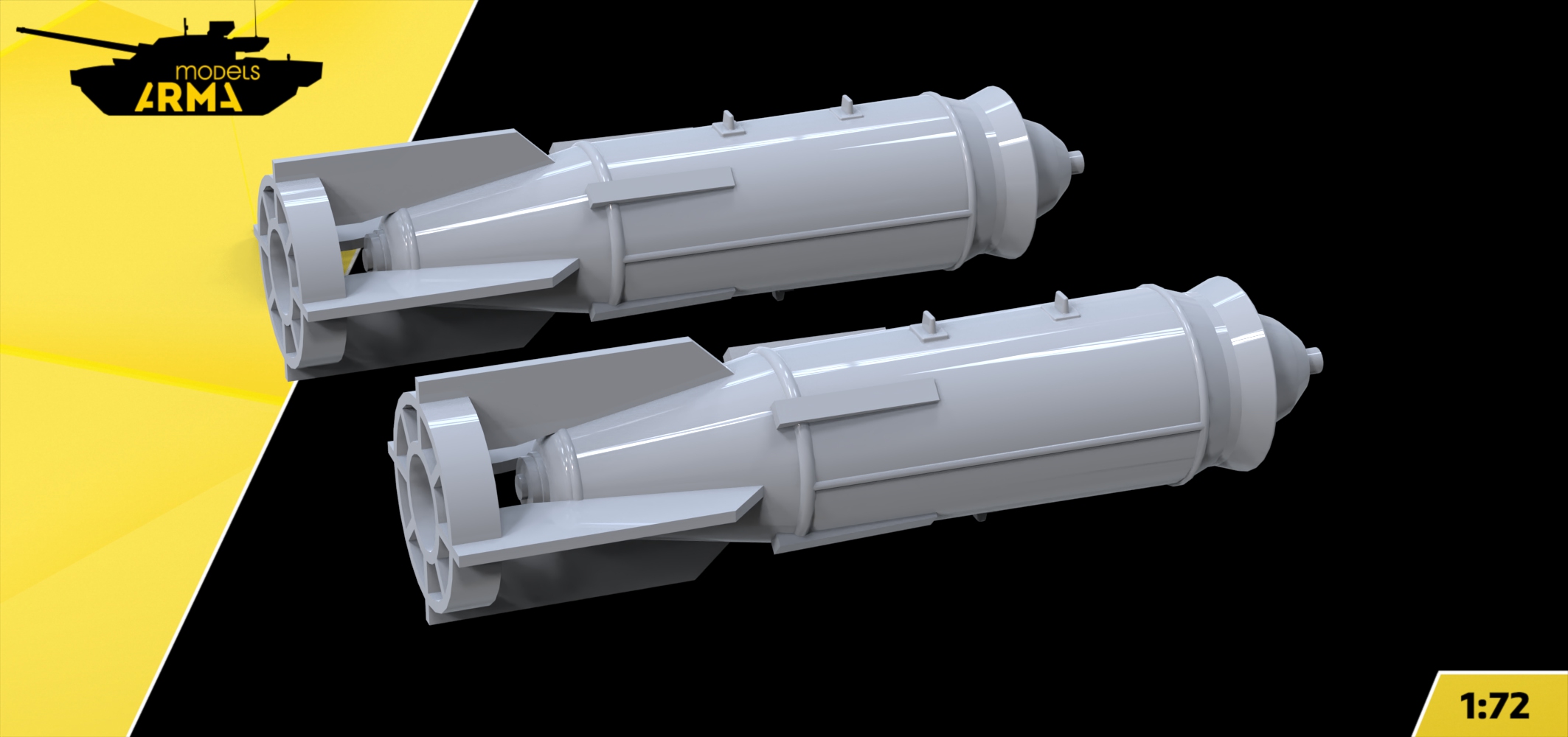 AM72545 Бомба ФАБ-250 2шт (Не для свободной продажи) Arma Models
