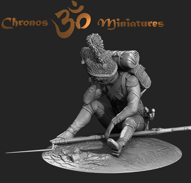 CHM-54117. Рядовой полков пеших гренадер Французской Императорской Гвардии, 1808-15 гг. 54 мм. Материал - смола. Chronos Miniatures