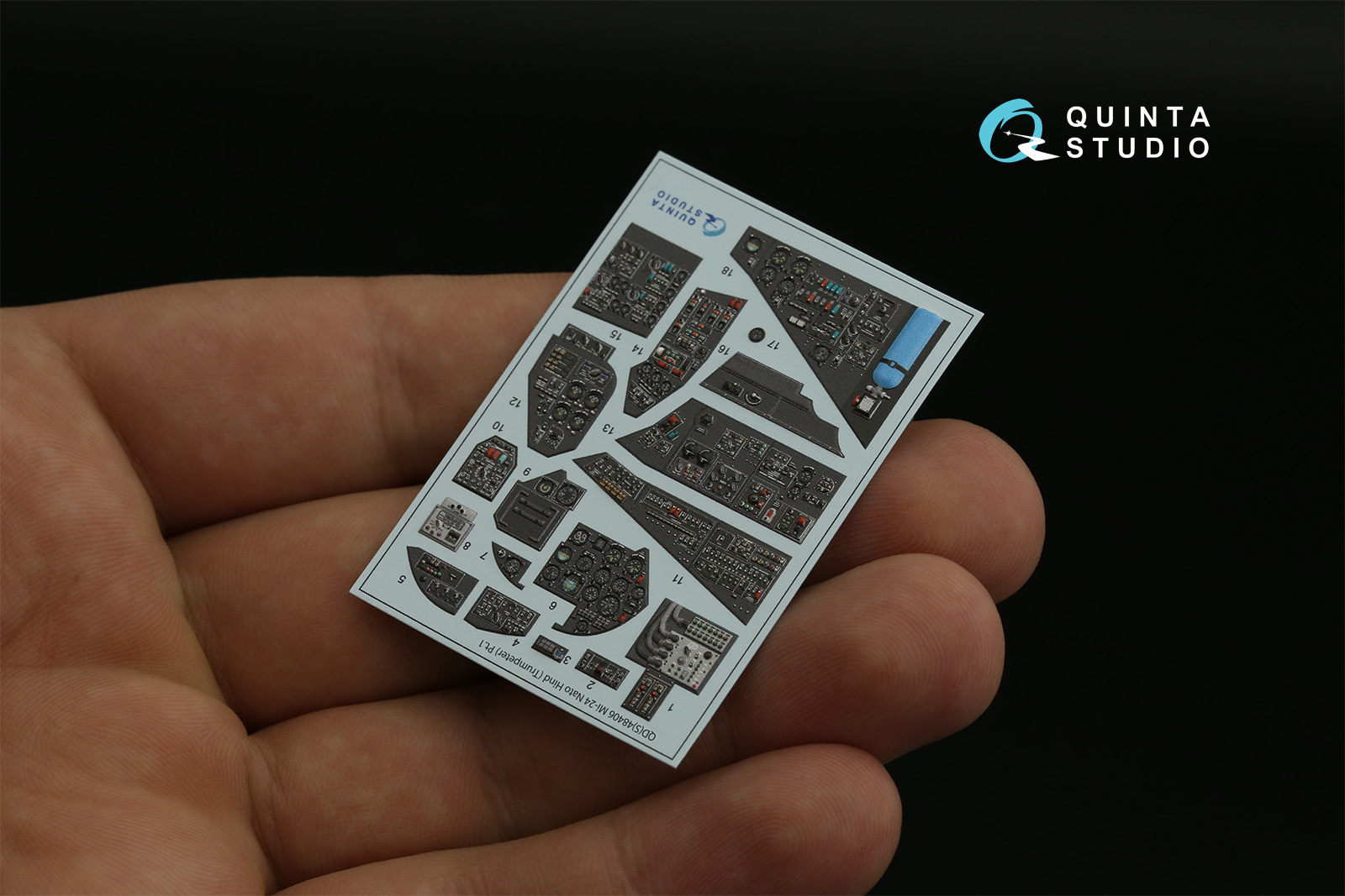 QDS-48406 3D Декаль интерьера кабины Mi-24 Nato Hind (Trumpeter)(Малая версия)