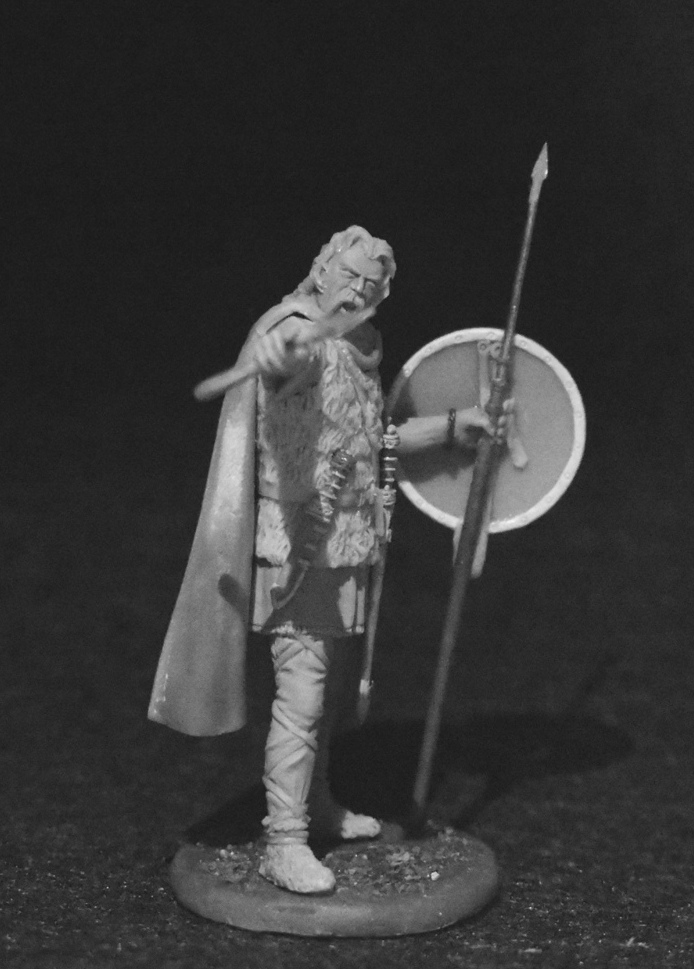 CHM-54278(M). Франкский воин, 5-6 века н.э.54 мм. Материал - белый металл. Chronos Miniatures CHM-54278(M). Франкский воин, 5-6 века н.э.54 мм. Материал - белый металл. Chronos Miniatures