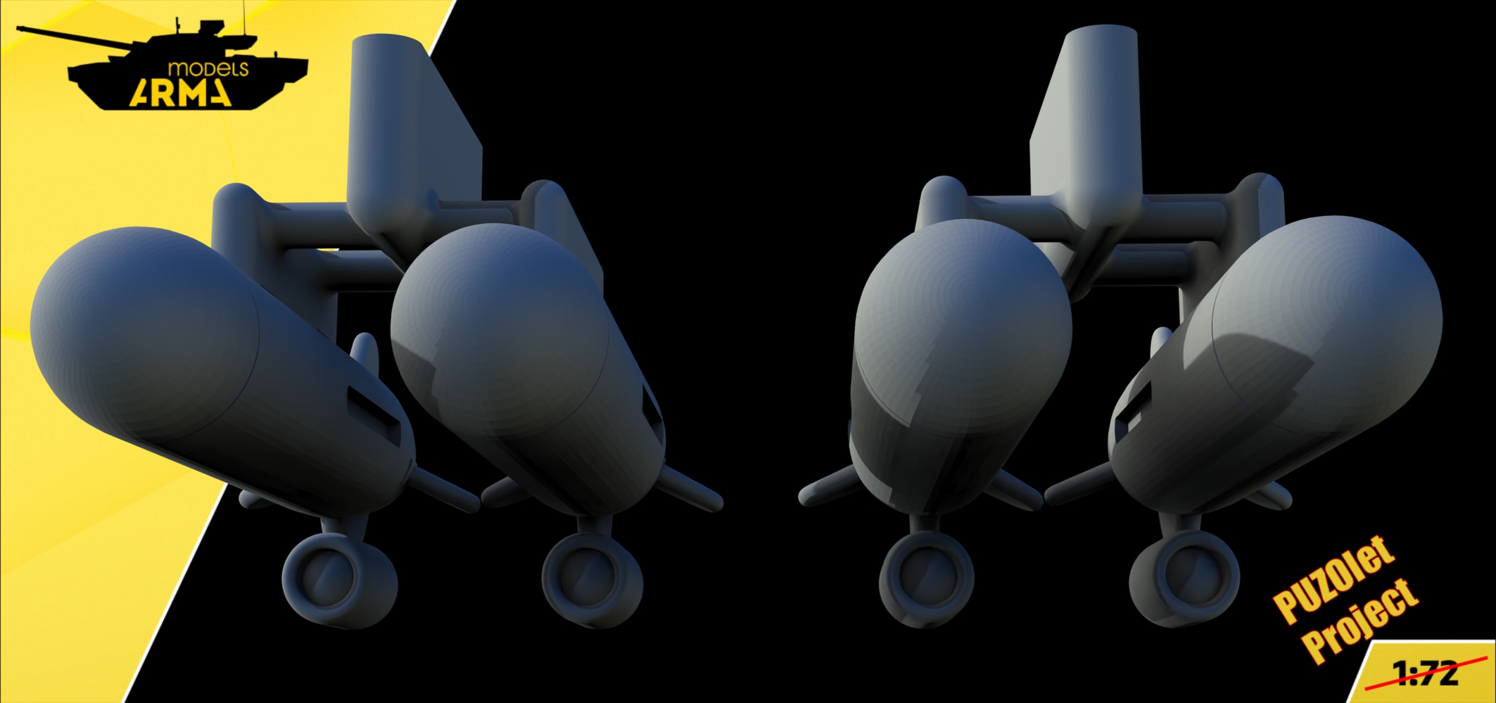 AM0020 Пилоны с ракетами Мишка 95