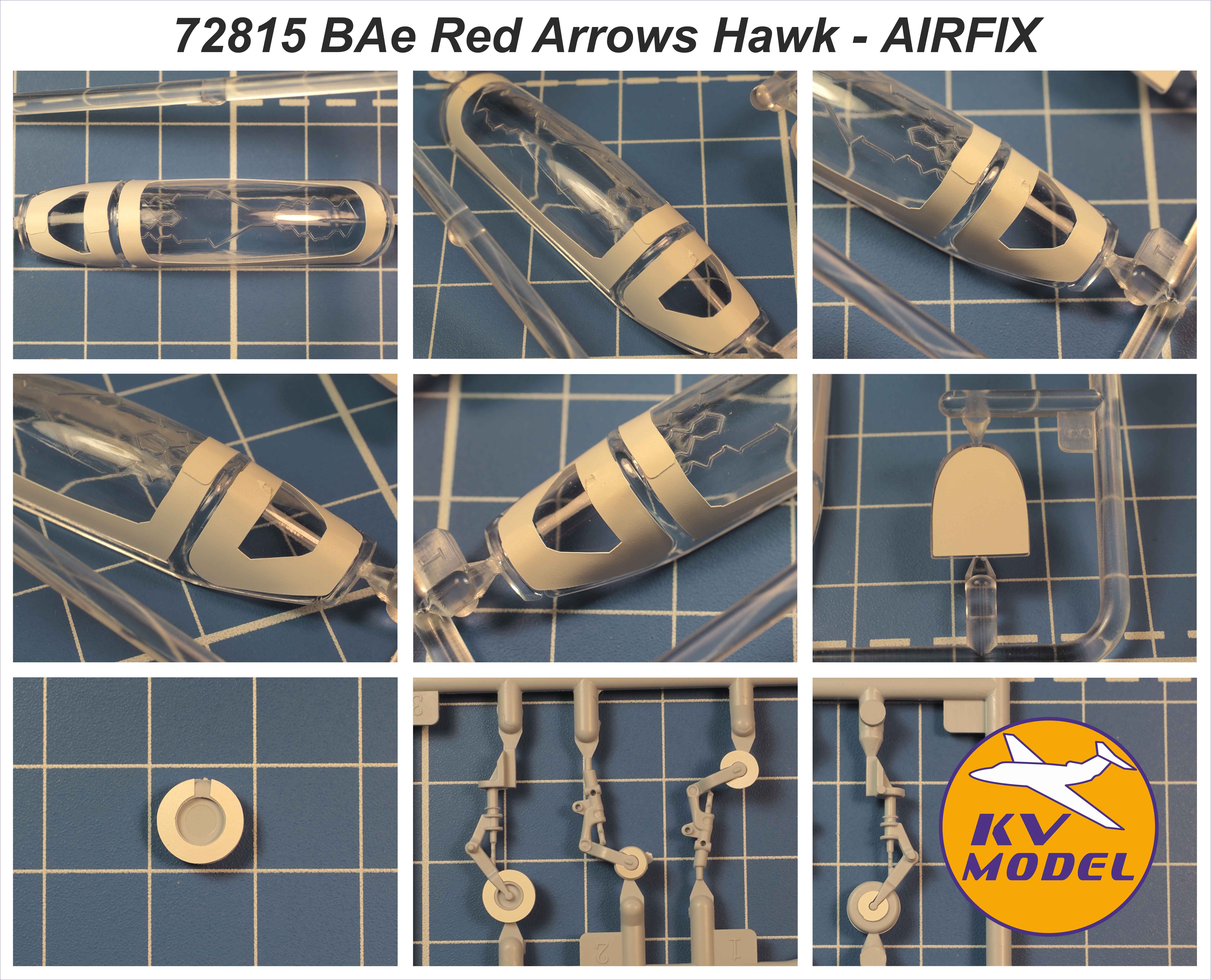 72815KV Окрасочная маска BAe Red Arrows Hawk (AIRFIX #A55202, #A02005A, #A02005B, #A02005C, #A73100) + маски на диски и колеса