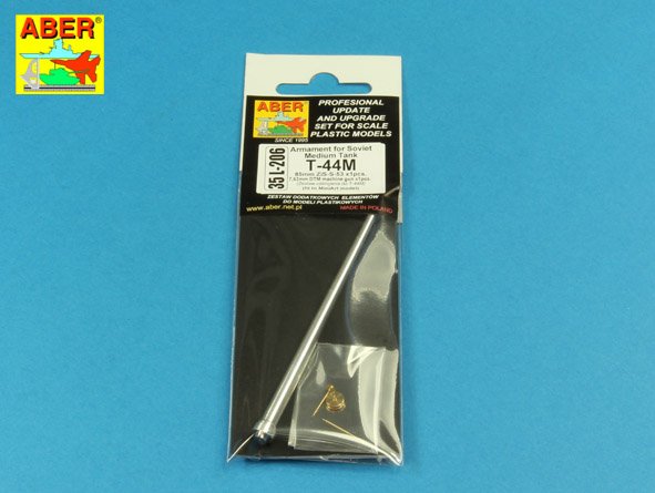 ABR-35-L-206  Дополнения для  Armament for Soviet Medium Tank T44M 85mm ZiS-S-53 x1pcs.; 7,62mm DTM machine gun x1pcs. для MiniArt model 1/35 ABR-35-L-206  Дополнения для  Armament for Soviet Medium Tank T44M 85mm ZiS-S-53 x1pcs.; 7,62mm DTM machine gun x1pcs. для MiniArt model 1/35