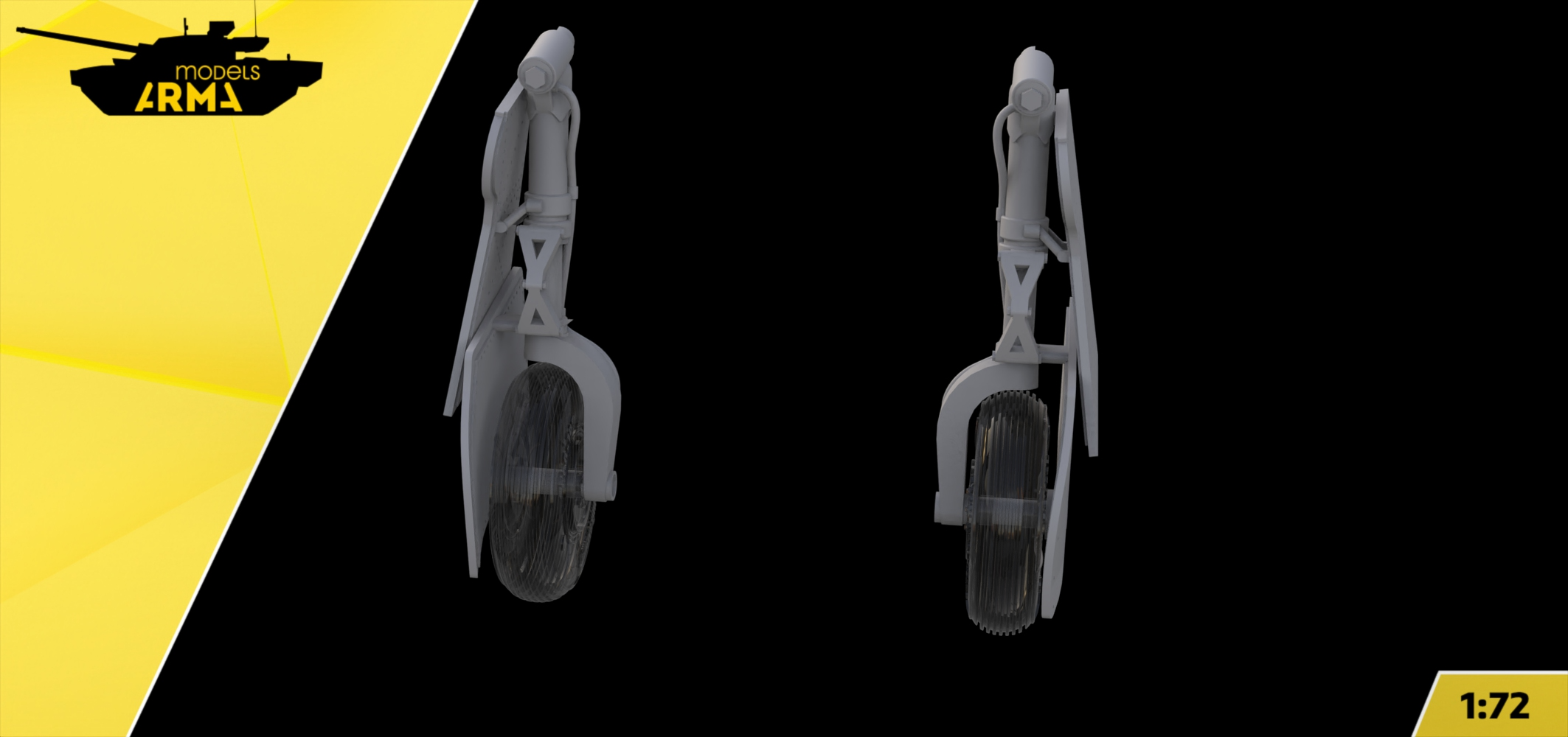 AM72431 Ультрадетализированные стойки Neo для Як-1 Вариант 2