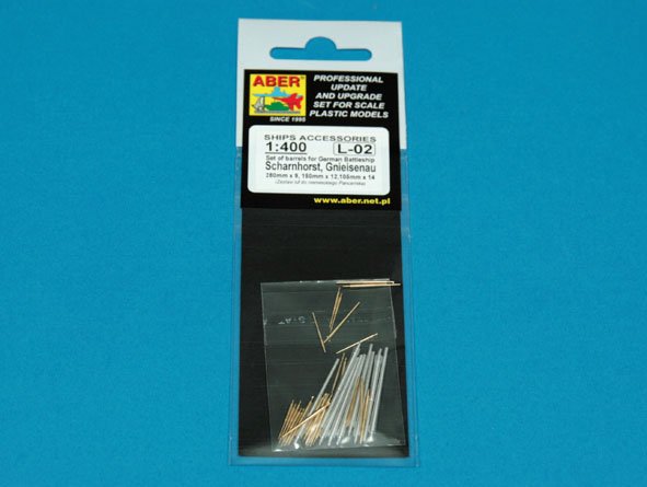 ABR-1:400-L-02  Дополнения для  Set of barrels for Sharnhorst,Gnieisenau для  1/400 ABR-1:400-L-02  Дополнения для  Set of barrels for Sharnhorst,Gnieisenau для  1/400