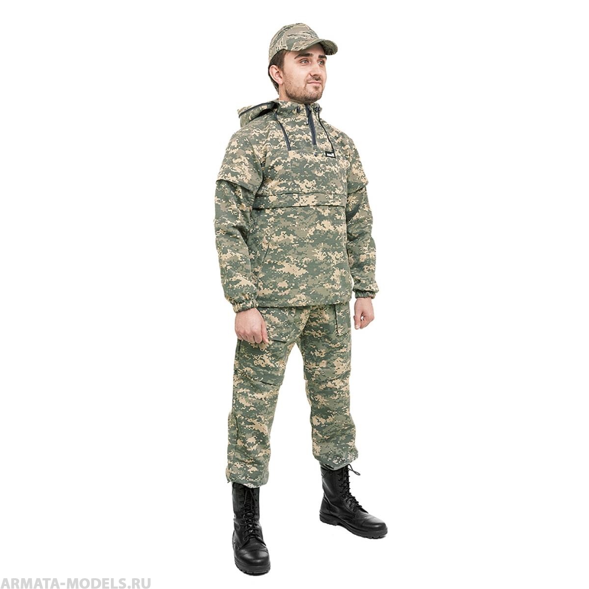 Костюм летний противоэнцефалитный СТОП-КЛЕЩ Т/С, цв.Серый Пиксель р.68-70/182 Helios