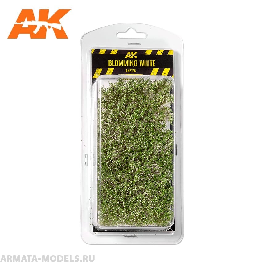 AK8174 Имитация листвы для макетов и диорам BLOMMING WHITE SHRUBBERIES
