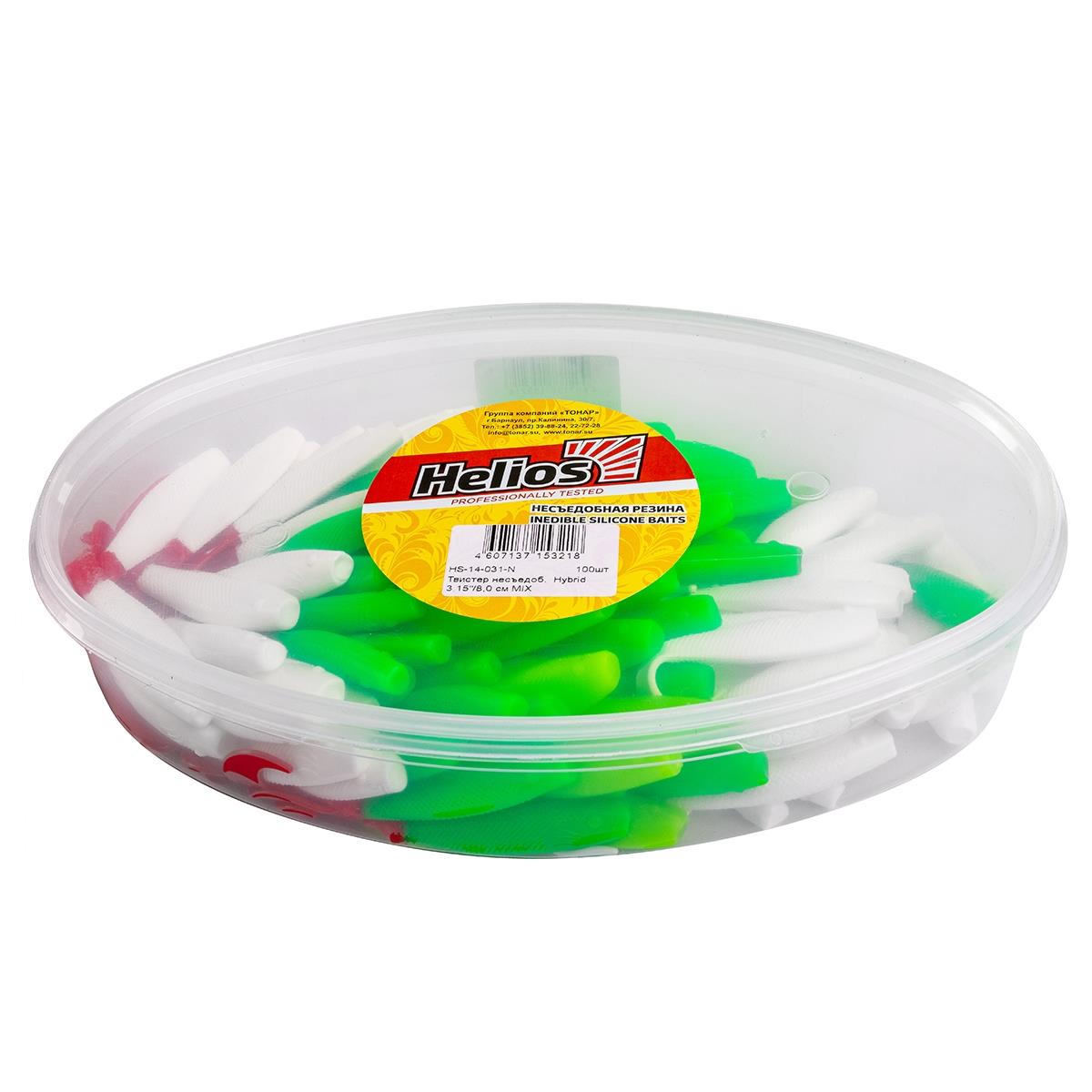 Набор приманок Hybrid 3,15"/8,0 см MIX 100шт. (HS-14-031-N) Helios