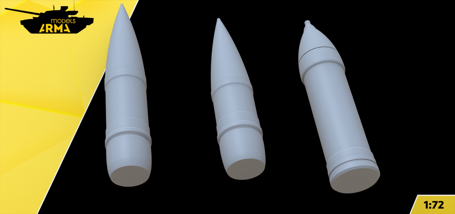 AM72492 Набор снарядов 203 -мм 3 шт. Arma Models
