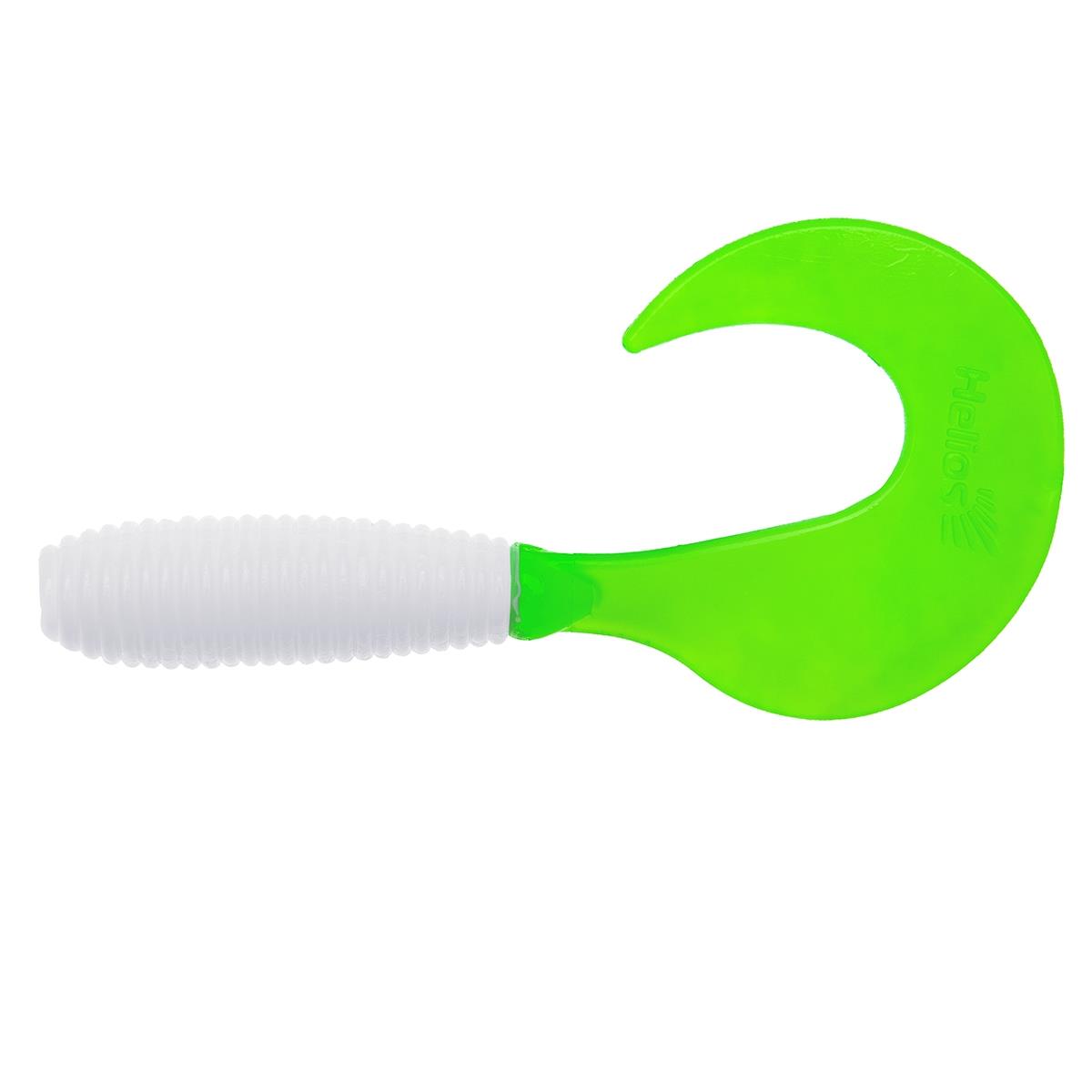 Твистер несъедоб. Credo 3,35''/8,5 см White & Green 100шт. (HS-11-016-N) Helios( цена указана за упаковку, в количестве 100шт.)