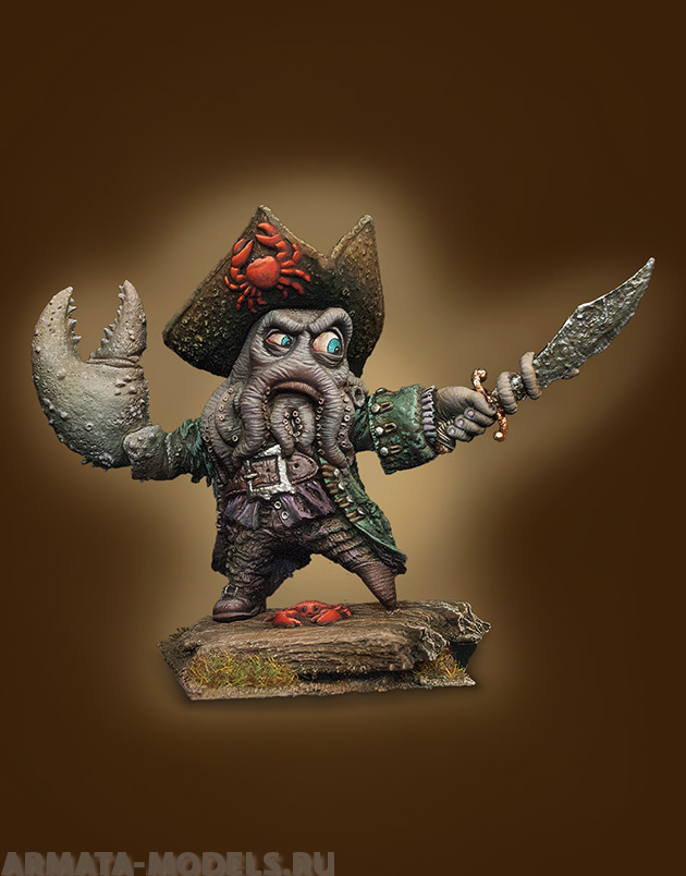 СM-P02 Декоративная фигурка из смолы Капитан Дейви (Captain Davy Big Claw) ScaleBro
