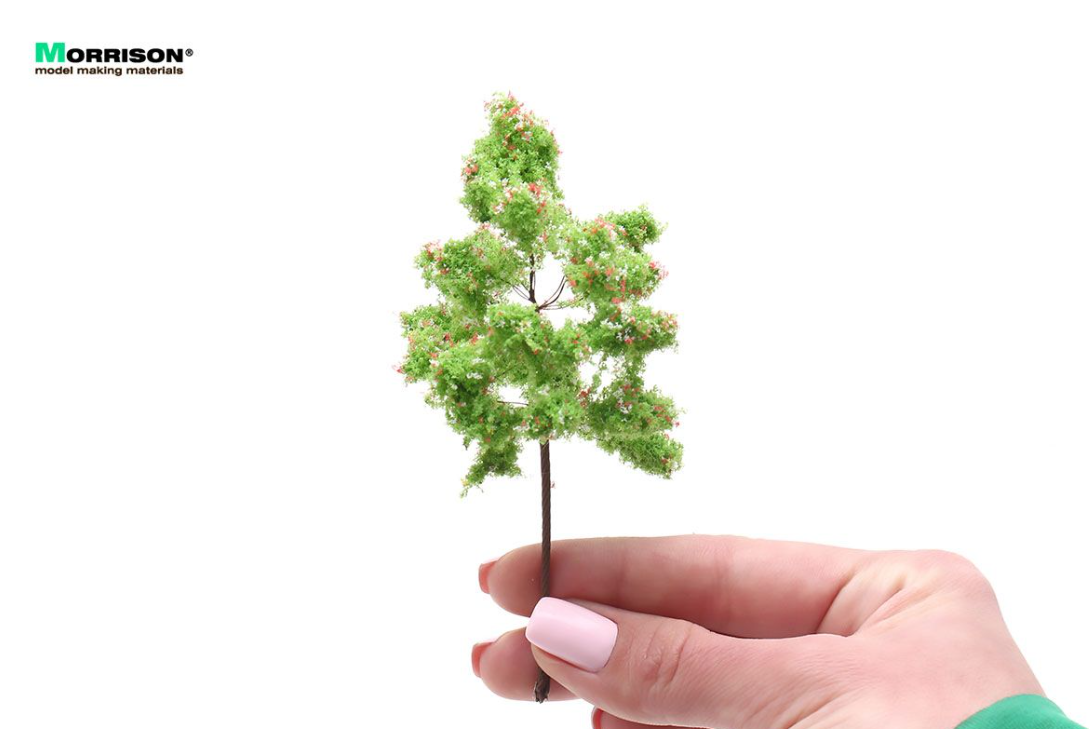 011dcv016 Розовое цветущее дерево для макета. Высота 10 см.