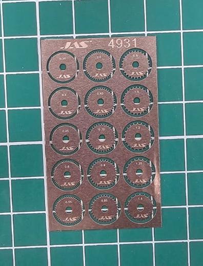 4931J Набор дисков для ревитера  d 8.5 мм, шаг 0,35 - 1,5 мм, 15 шт.