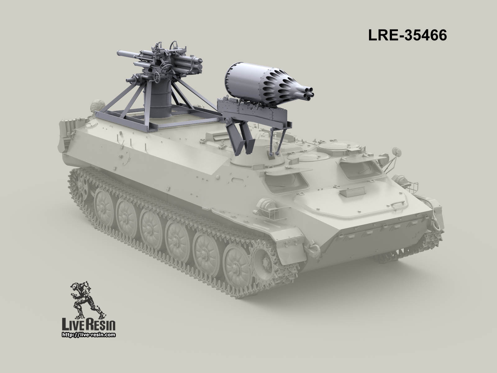 LRE35466 Конверсионный набор для МТ-ЛБ огневой поддержки -  установка блока  НАР УБ-32-24  и миномета 2Б9 «Василёк» (Не для свободной продажи)