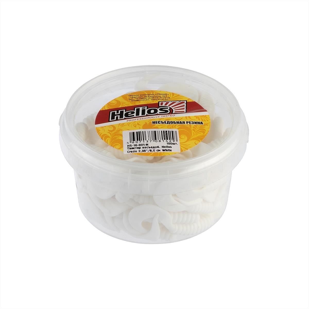 Твистер Credo 2,35"/6,0 см White 7шт. (HS-10-001) Helios Твистер Credo 2,35"/6,0 см White 7шт. (HS-10-001) Helios