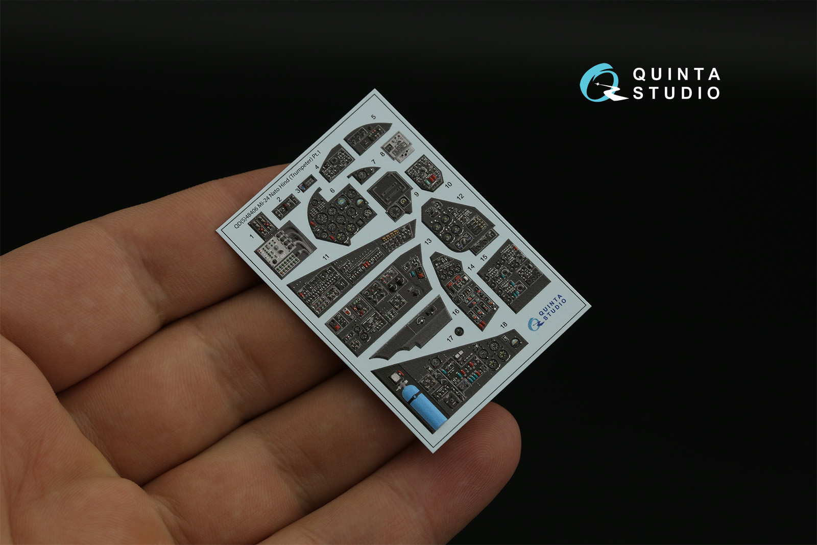 QD48406 3D Декаль интерьера кабины Mi-24 Nato Hind (Trumpeter)