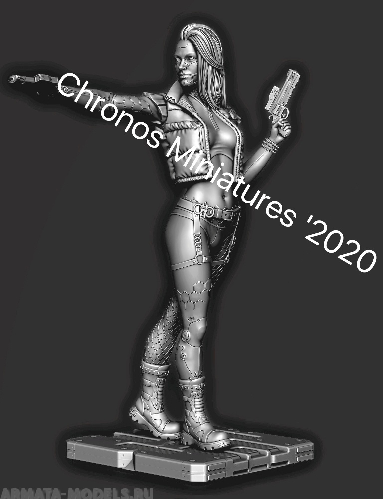 CHM-75039. Sci-Fi: Гостья из будущего. 75 мм. Материал - смола. Chronos Miniatures