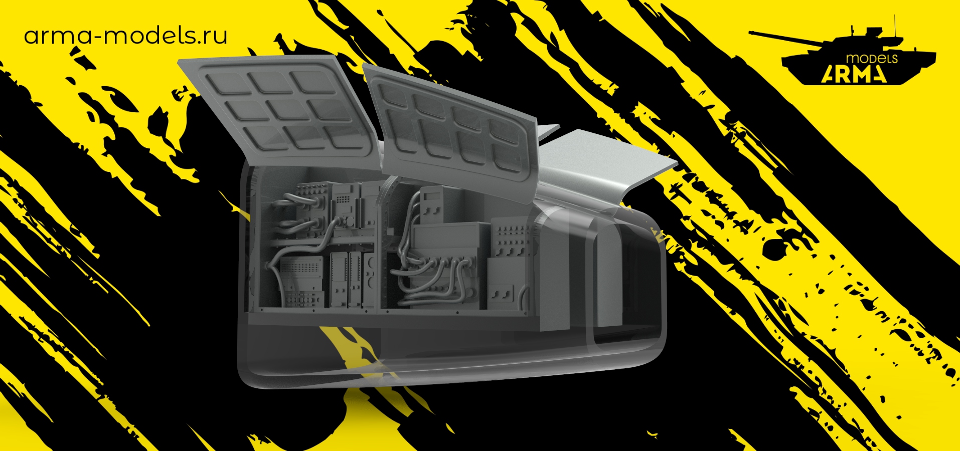 AM48155 Ультрадетализированные носовые отсеки левые и правые Neo (со створками) для су-25. 