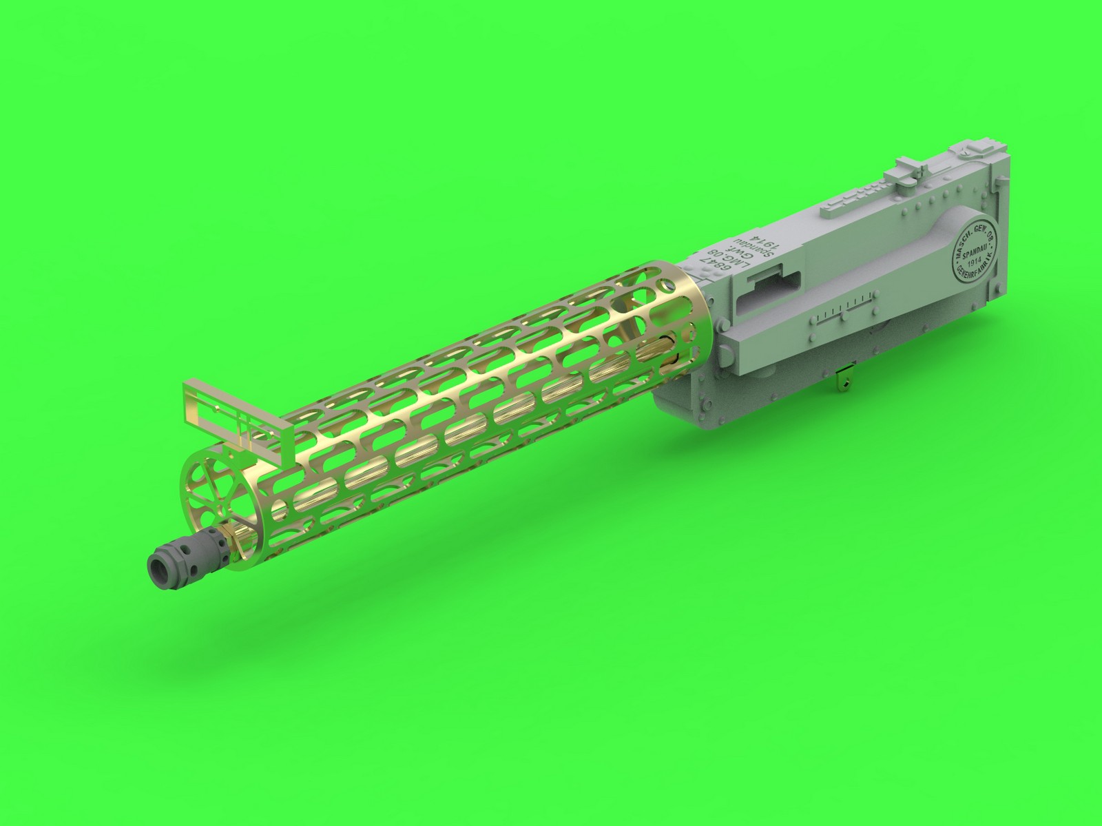 AM-32-102 Немецкий пулемет Первой мировой войны Spandau LMG 08 (1шт) - с рубашкой охлаждения вер.1 AM-32-102 Немецкий пулемет Первой мировой войны Spandau LMG 08 (1шт) - с рубашкой охлаждения вер.1