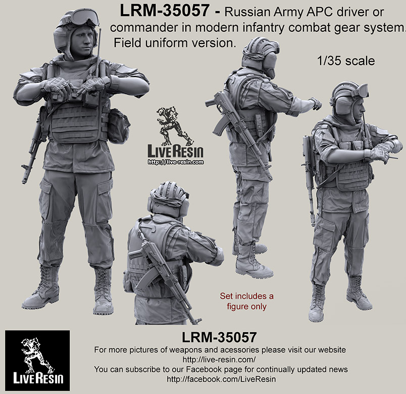 LRM35057 Современный солдат Российской Армии - Водитель/Командир БТР, водитель автотехники в шлемофоне -1  LRM35057 Современный солдат Российской Армии - Водитель/Командир БТР, водитель автотехники в шлемофоне -1