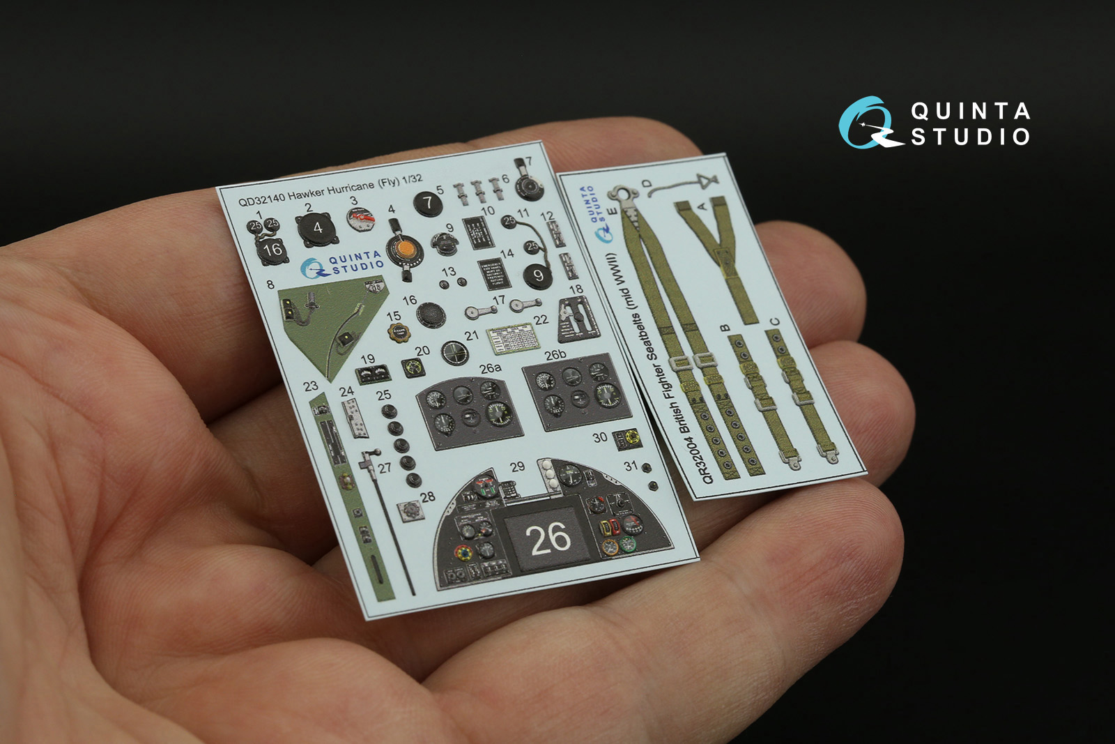 QD32140 3D Декаль интерьера кабины Hawker Hurricane Family (Fly)