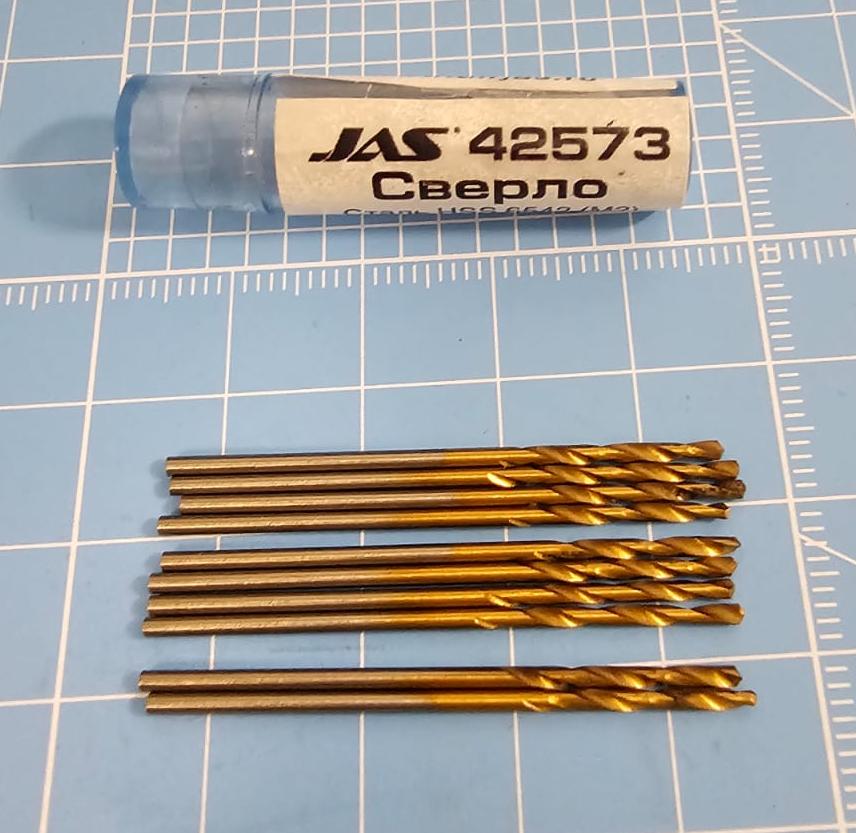 42573J Мини-сверло, HSS 6542 (M2), титановое покрытие, d 1,4 мм, 10 шт.