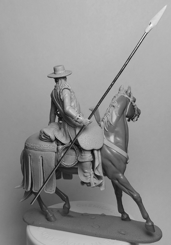CHM-54377. Драгун Испанской Колониальной Пограничной Жандармерии, Северо-Западная граница Мексики, 1770-1820 гг. 54 мм. Материал - смола. Chronos Miniatures