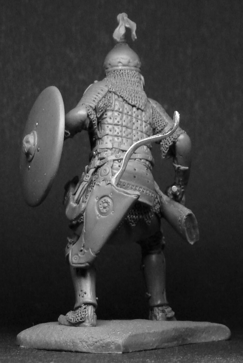 CHM-54047. Татаро-монгольский воин с копьем, 14 век. 54 мм. Материал - смола. Chronos Miniatures