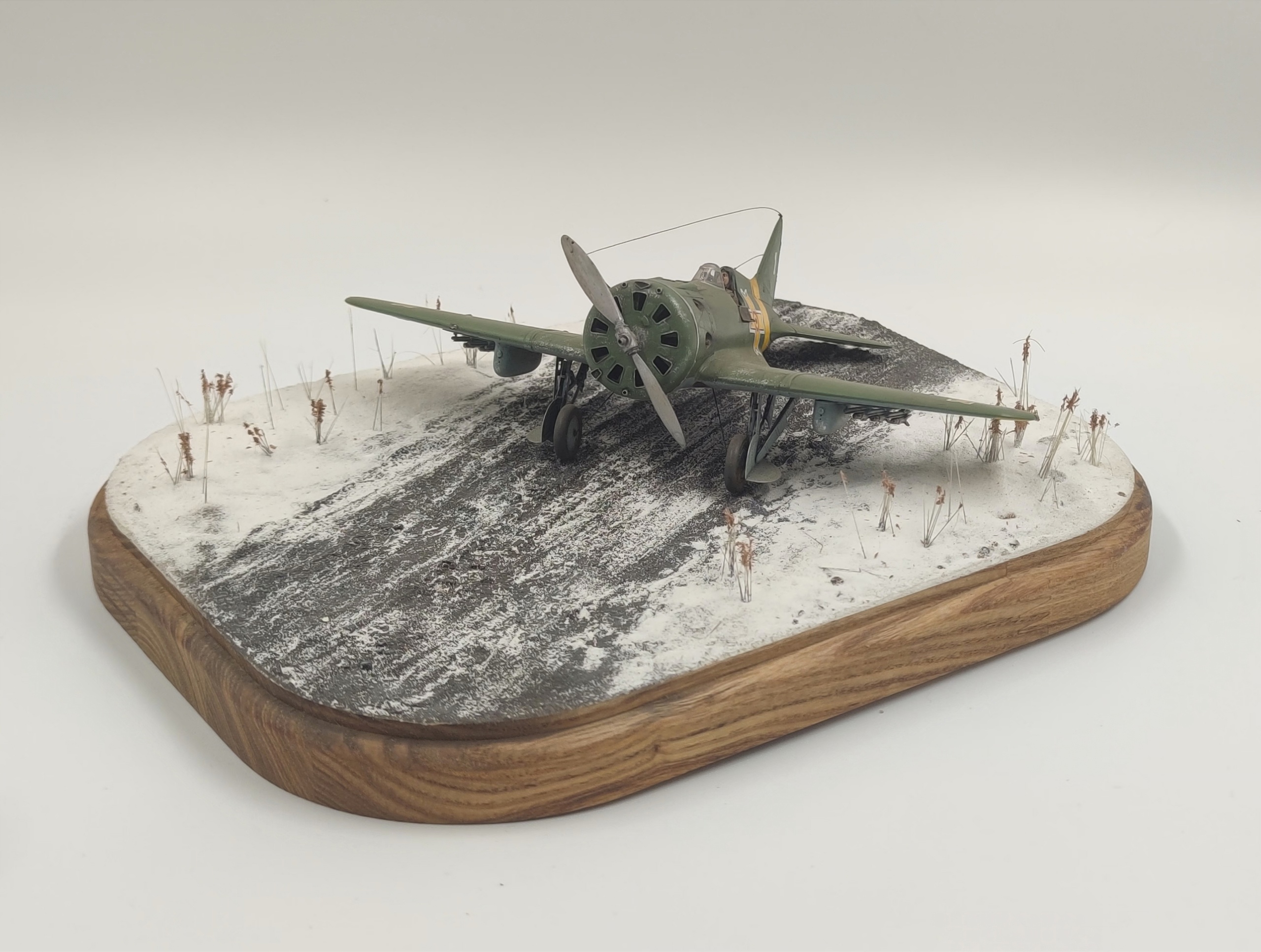 HE-48021 Подставка Зимняя полоса на деревянной основе Размер 24.5х19.5см