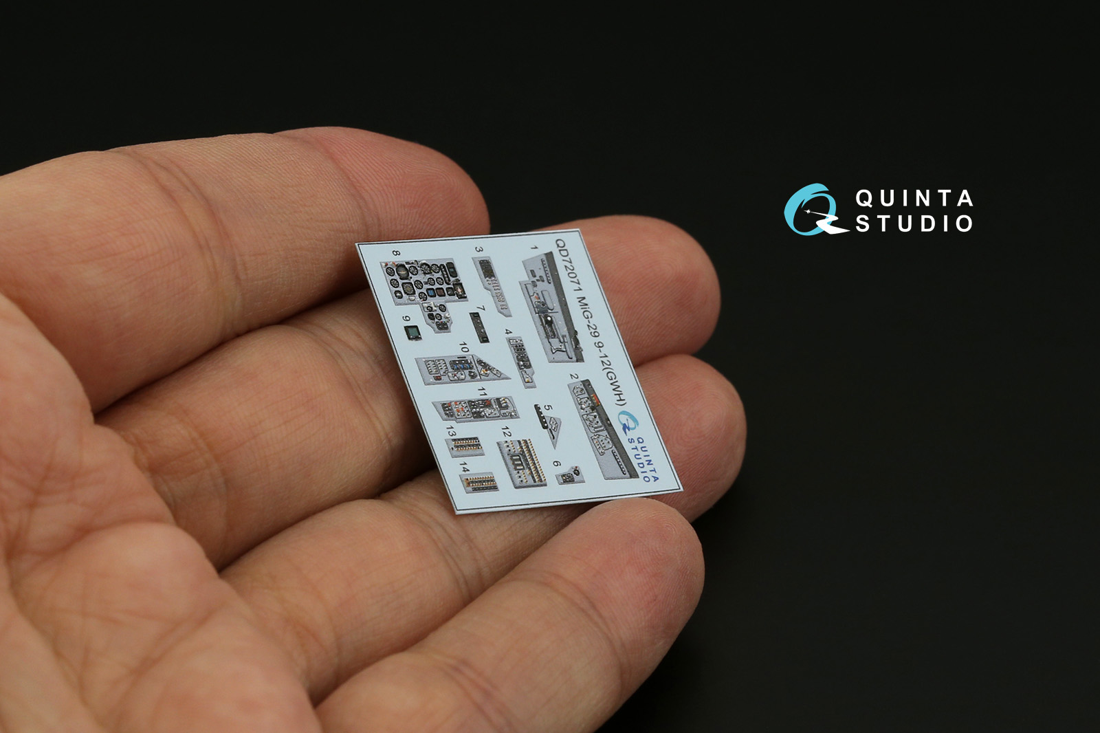 QD72071 3D Декаль интерьера кабины МиГ-29 9-12 (GWH)