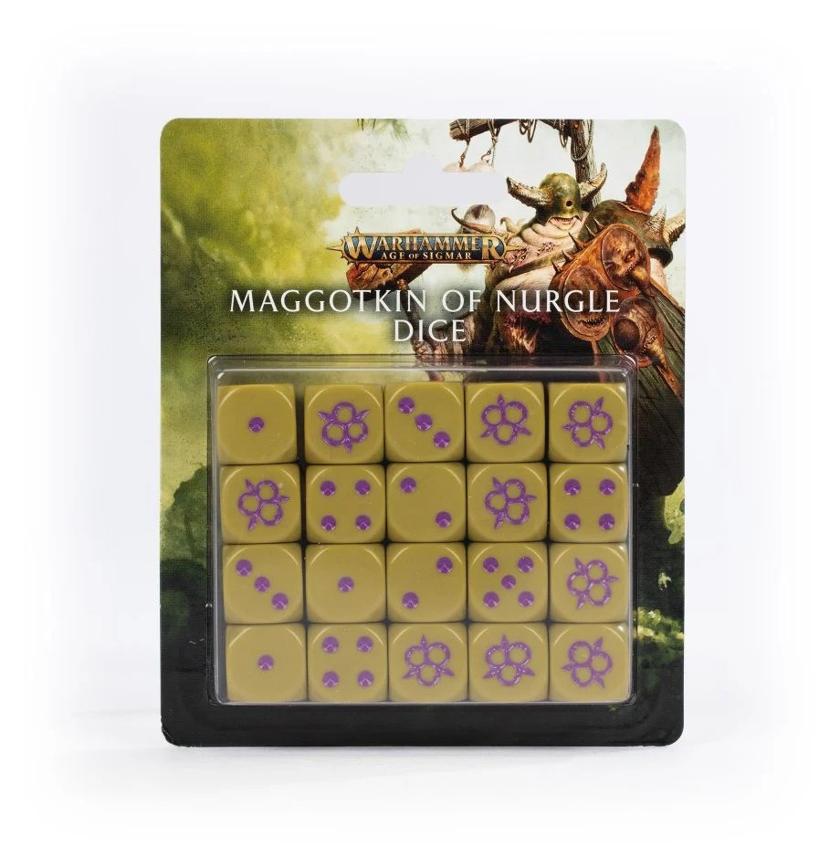 83-95GW Набор кубиков Червородия Нургла (Maggotkin of Nurgle Dice) 83-95GW Набор кубиков Червородия Нургла (Maggotkin of Nurgle Dice)
