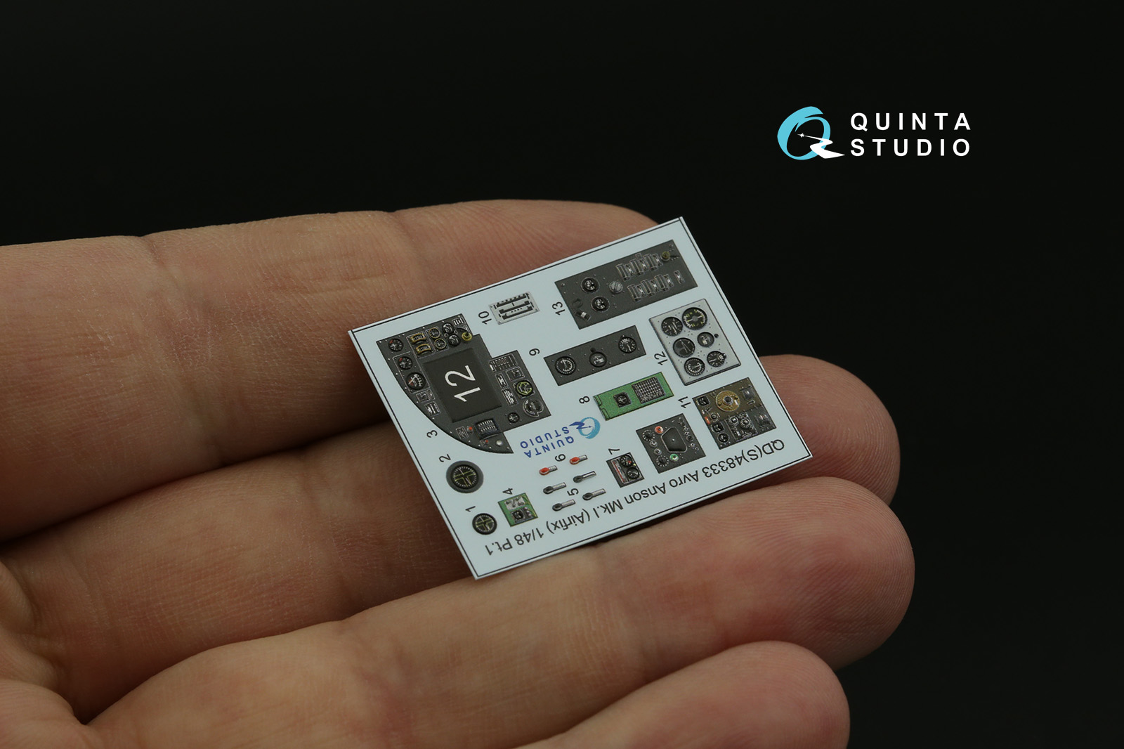 QDS-48333 3D Декаль интерьера кабины Avro Anson Mk.I (Airfix) (Малая версия)