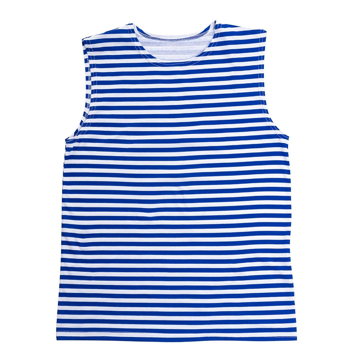 Майка-тельняшка кулирка голубая полоса р.50 (T-HS-MT-50) Helios