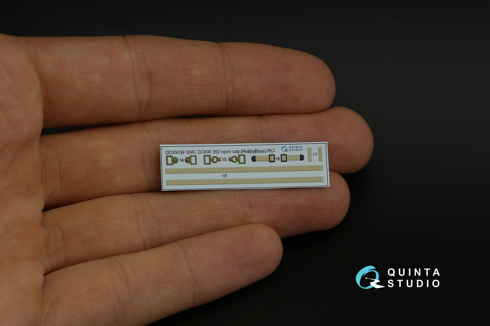 QD35059 3D Декаль интерьера GMC CCKW 352 Open Cab 3D-Printed & coloured Interior on decal paper (HobbyBoss)