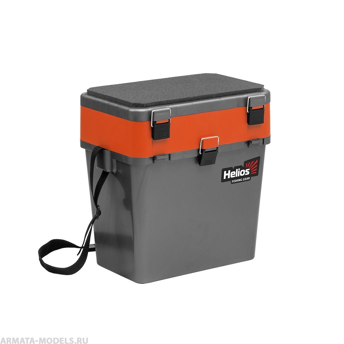 Ящик рыболовный зимний серый/оранжевый (HS-IB-19-GO) Helios