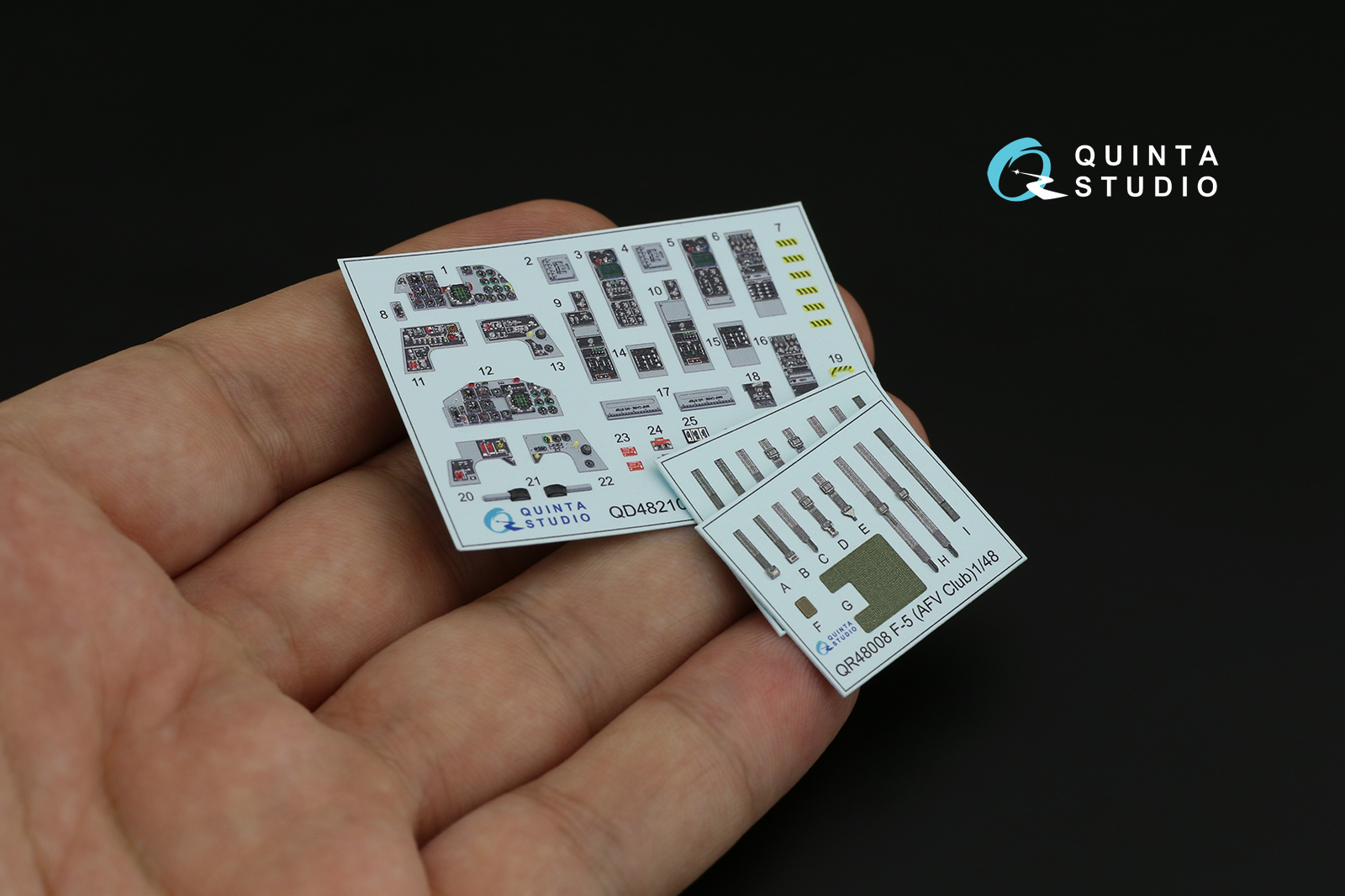 QD48210 3D Декаль интерьера кабины F-5F-2 (AFV club)