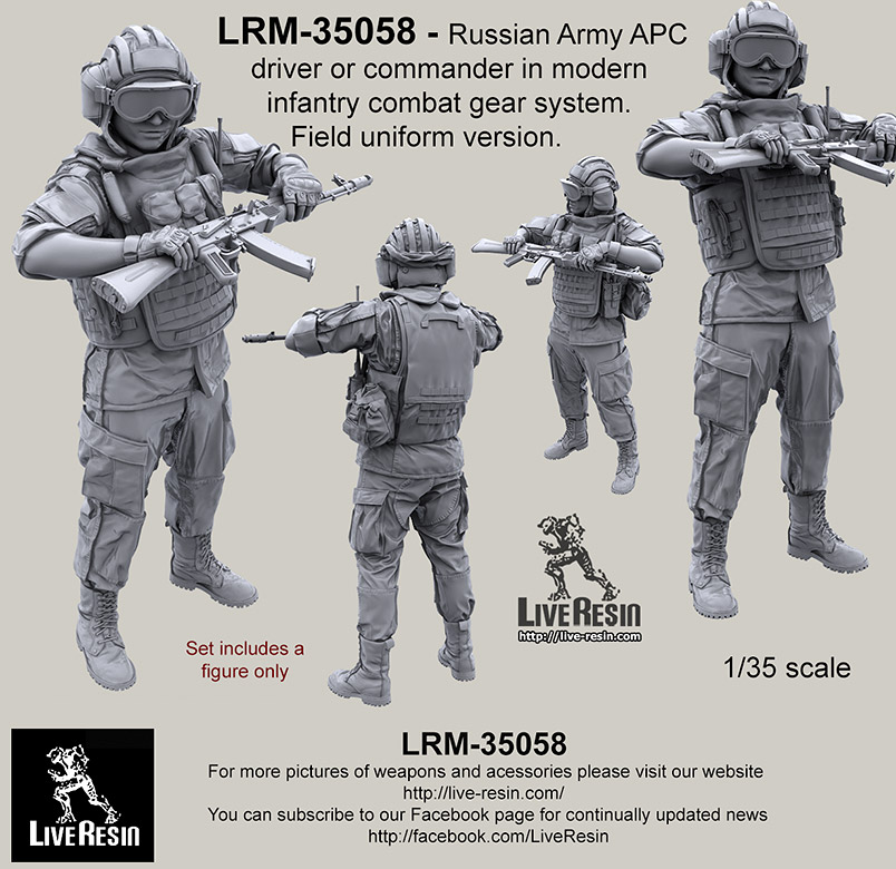 LRM35058 Современный солдат Российской Армии - Водитель/Командир БТР. Водитель автотехники в шлемофоне -1 LRM35058 Современный солдат Российской Армии - Водитель/Командир БТР. Водитель автотехники в шлемофоне -1