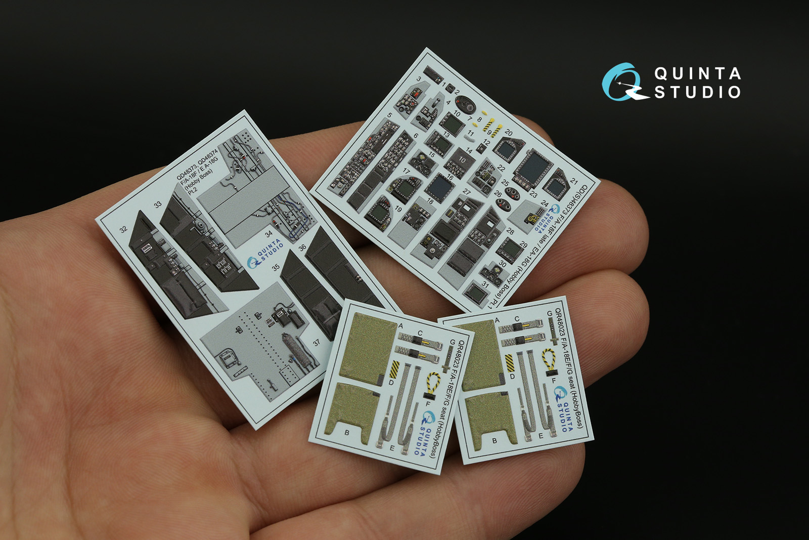 QD48373 3D Декаль интерьера кабины F/A-18F late / EA-18G (Hobby Boss)