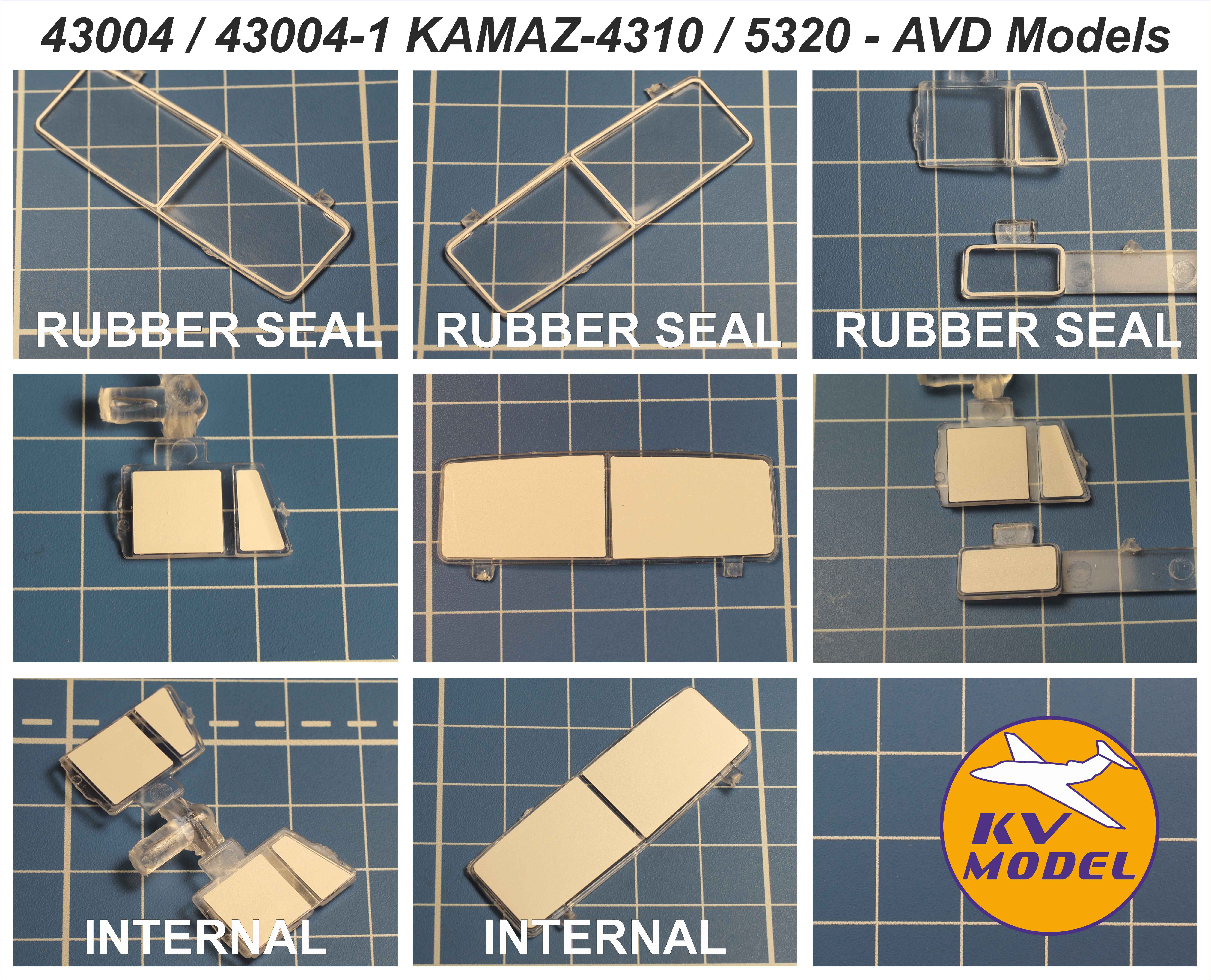 43004KV Окрасочная маска КАМАЗ-4310 / 5320 / 53212 / 53213 / 54112 / 5511 / СБ-92 (5511), АЦ-7-4310, КО-415А (53213), КО-505 (53213) (AVD Models #7062AVD, #7063AVD, #7064AVD, #7066AVD, #1410AVD, #1411AVD, #1420AVD, #1596AVD, #1413AVD, #1477AVD, #1478
