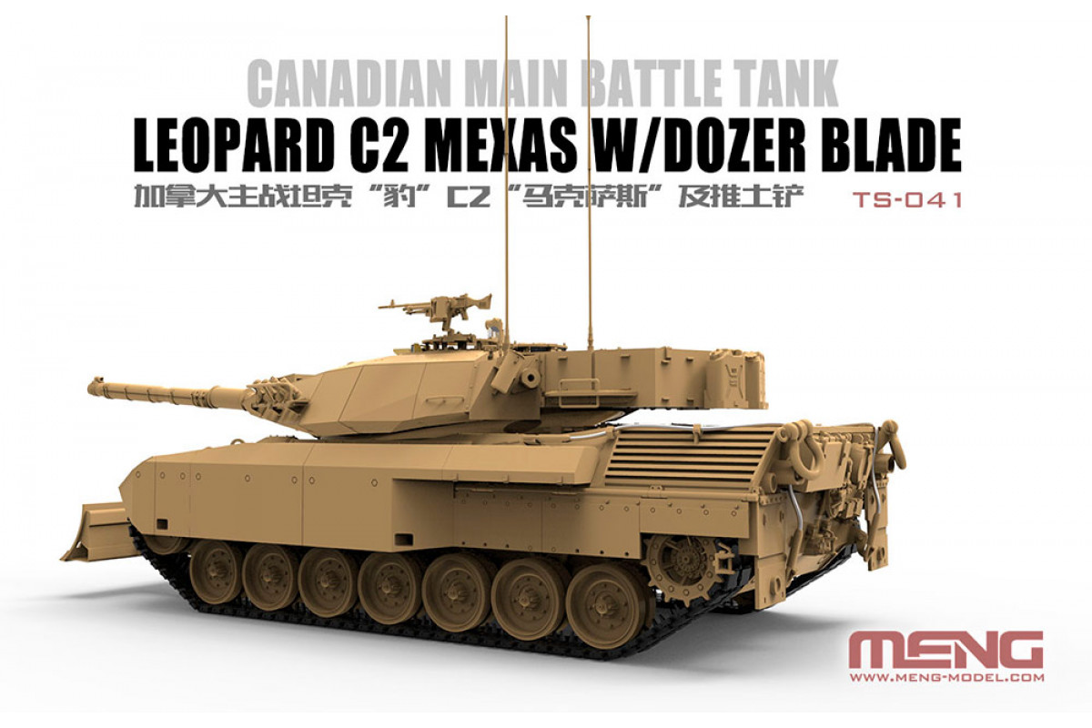 TS-041 Canadian Main Battle Tank Leopard C2 Mexas W/dozer Blade Meng TS-041 Canadian Main Battle Tank Leopard C2 Mexas W/dozer Blade Meng