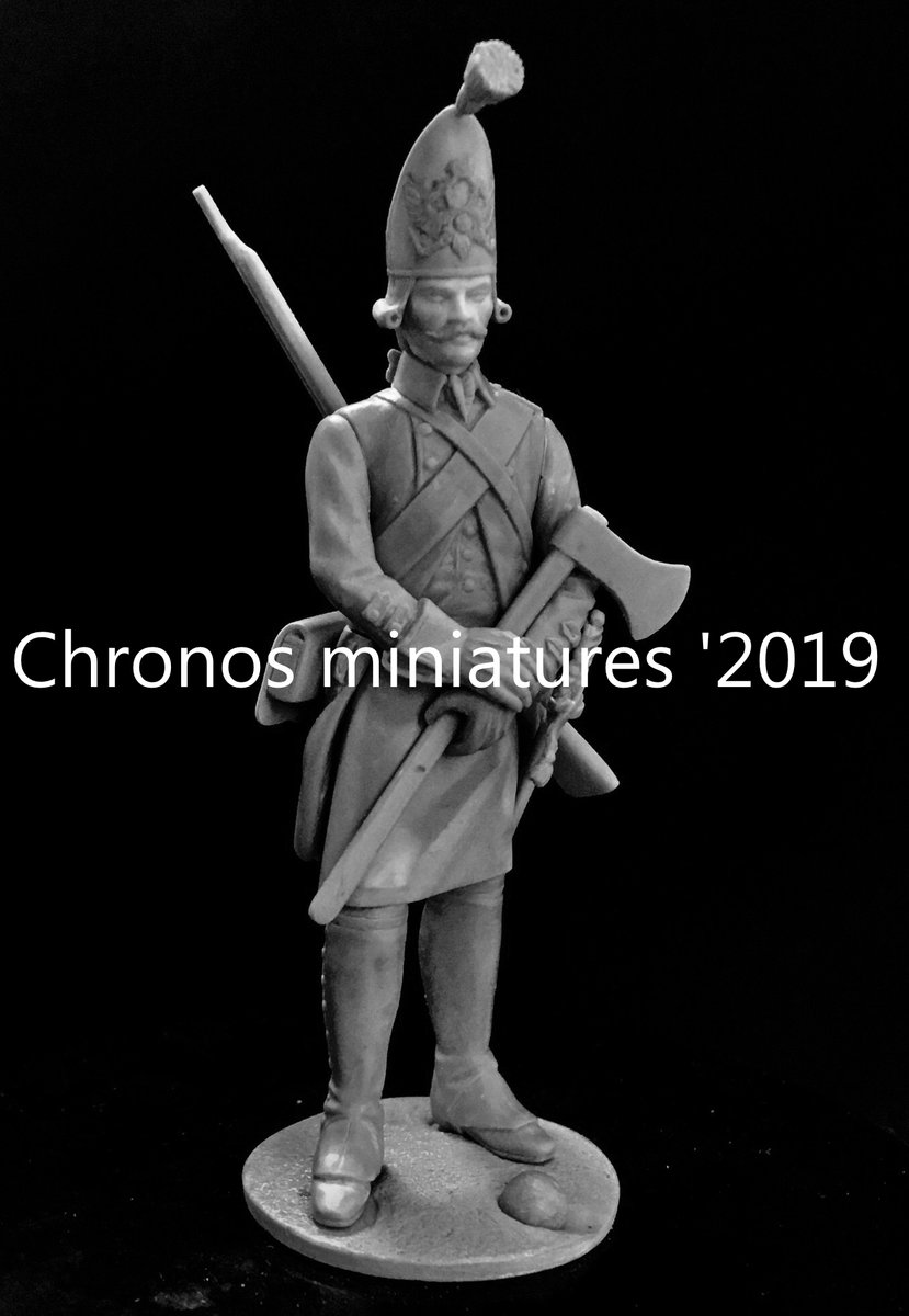 CHM-54186. Фрунтовой мастеровой гренадерских рот морских батальонов, Россия 1797-1802 гг. 54 мм. Материал - смола. Chronos Miniatures