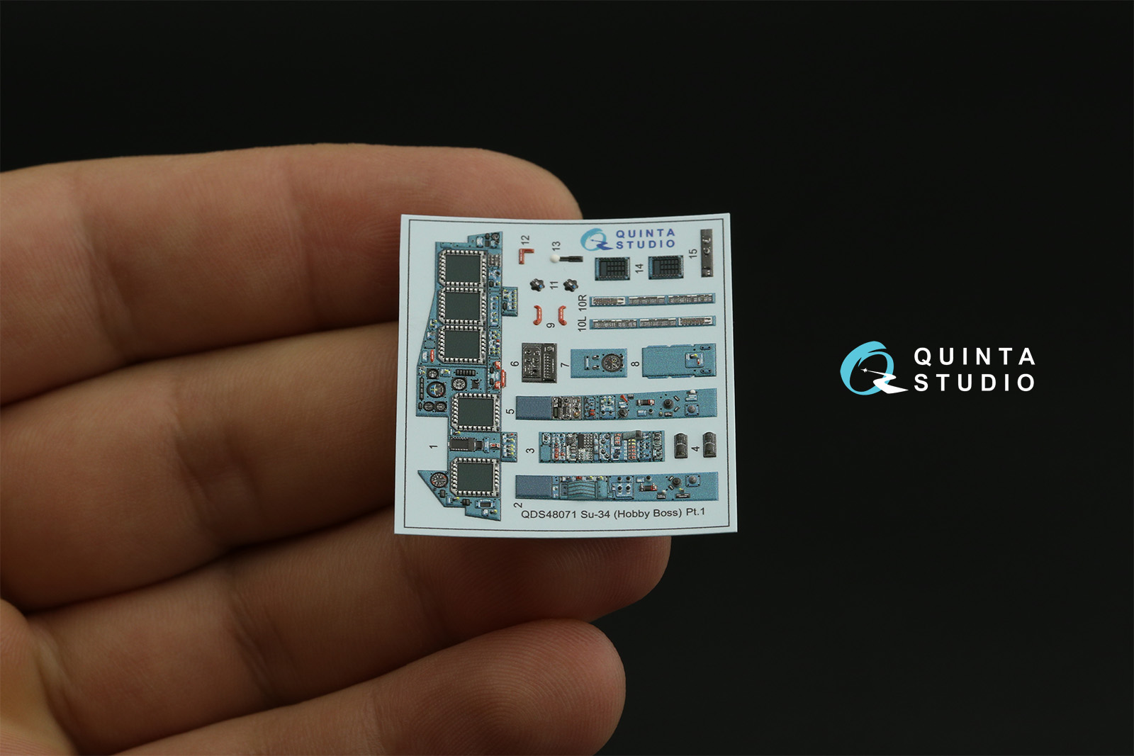QDS-48071 3D Декаль интерьера кабины Су-34 (HobbyBoss) (Малая версия)