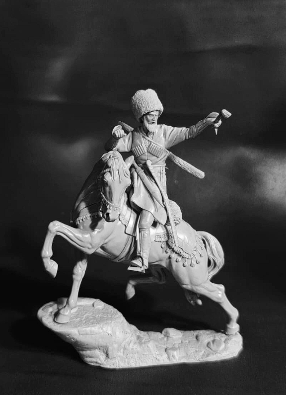 CHM-54381. Кавказский горец (№2), 19 век. 54 мм. Материал - смола. Chronos Miniatures